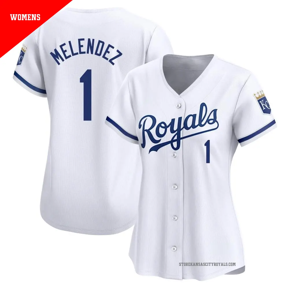 Women s 1 MJ Melendez Kansas City Royals White Limited Home Jersey