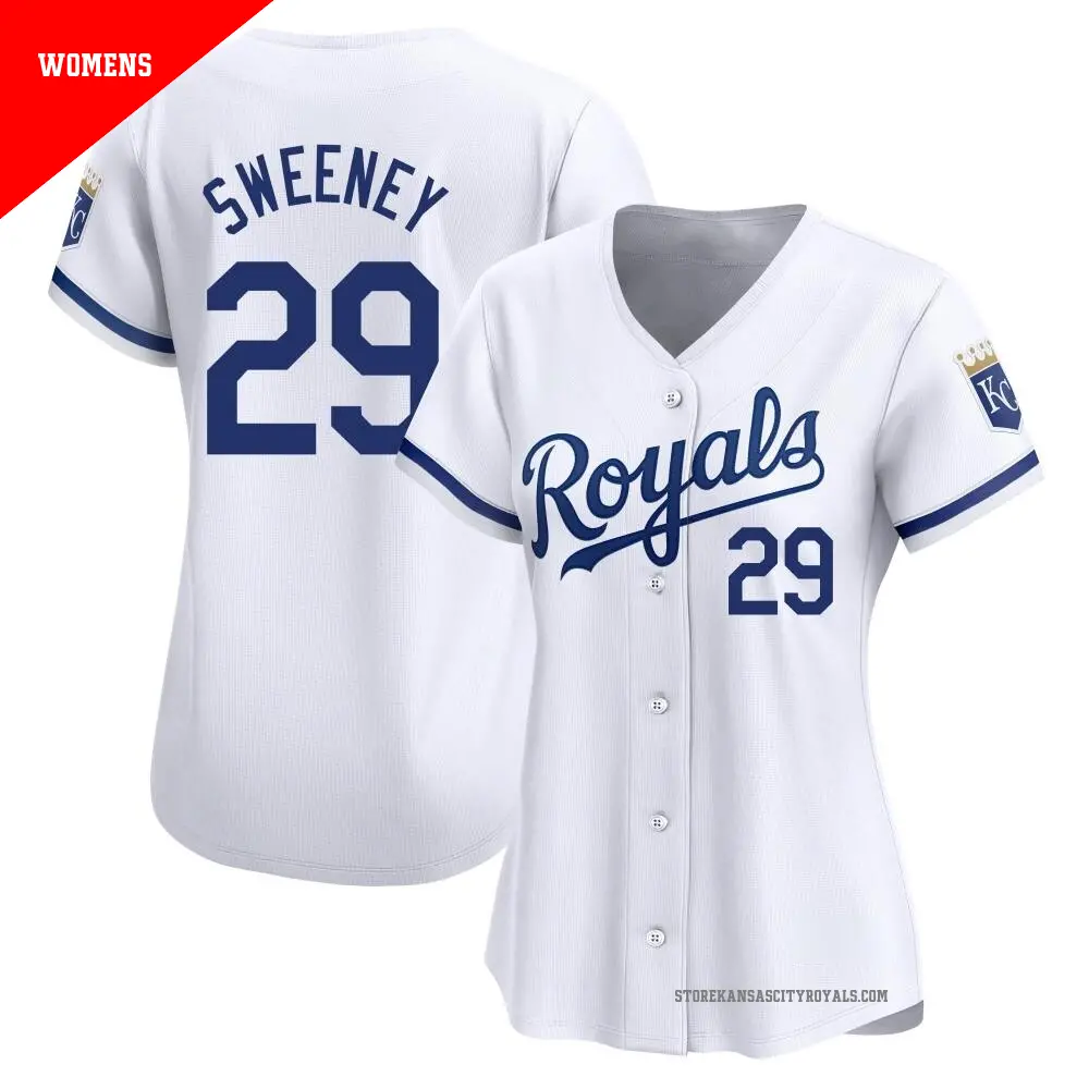 Women's ＃29 Mike Sweeney Kansas City Royals White Limited Home Jersey